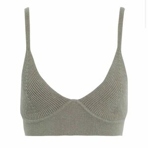 Jonathan Simkhai Ribbed Lambswool Cashmere Blend Knit Bra Top Size Medium